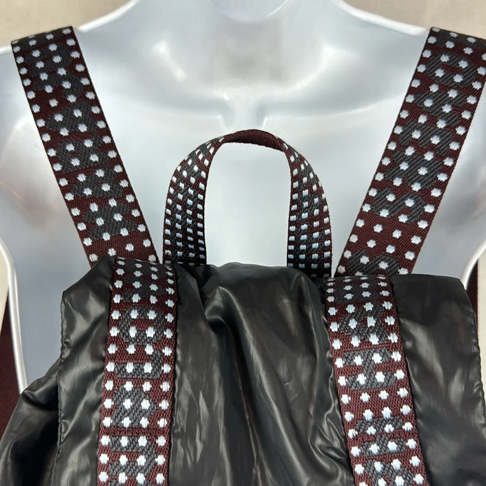 Harajuku lovers black nylon puffer backpack y2K polka dot - Picture 4 of 7
